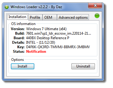 Иконка Windows 7 Loader Daz