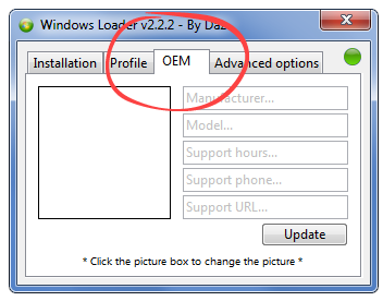 OEM в Windows 7 Loader Daz